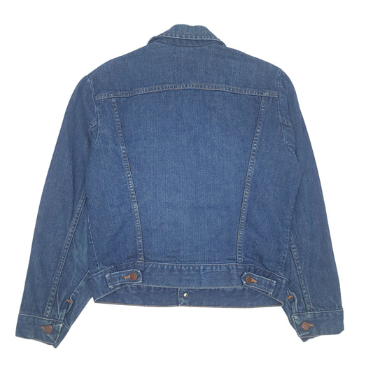 Mens Blue Wrangler Vintage Made In USA Trucker  Coat