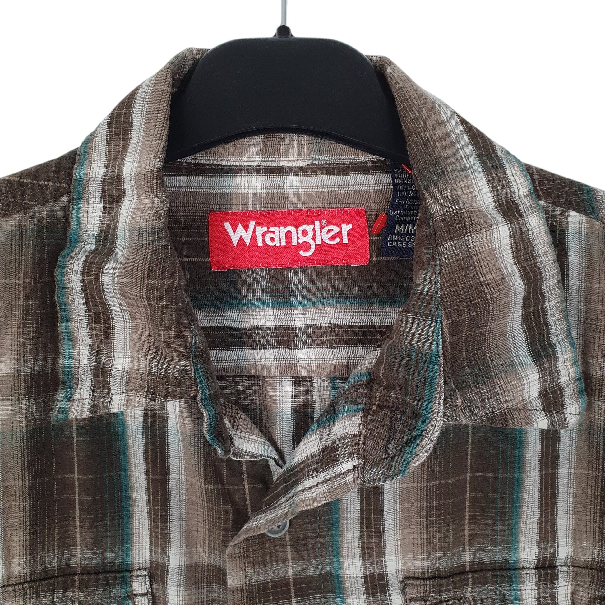 Mens Brown Wrangler   Shirt
