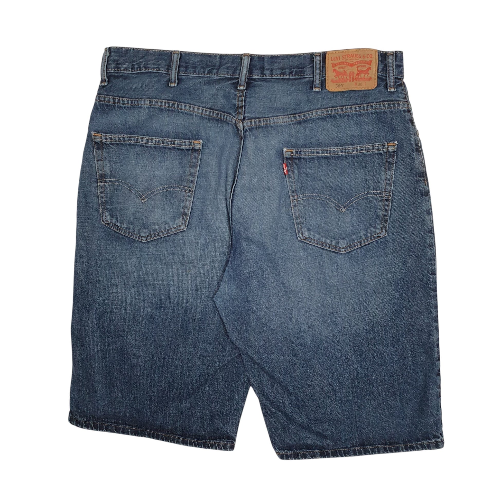 Mens Blue Levis 569  Shorts