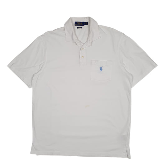 Mens White Polo Ralph Lauren  Short Sleeve Polo Shirt