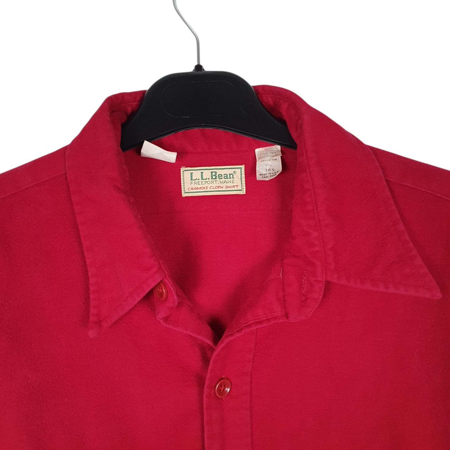 Mens Red L.L.Bean Vintage 90s Made In USA  Shirt