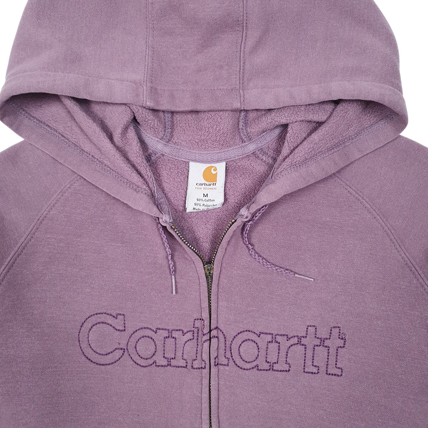 Womens Purple Carhartt Hoodie Full Zip Jumper