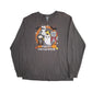Mens Grey Gildan Happy Halloween Long Sleeve T Shirt