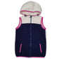 Womens Navy Tommy Hilfiger Hoodie Puffer Padded Crewneck Coat