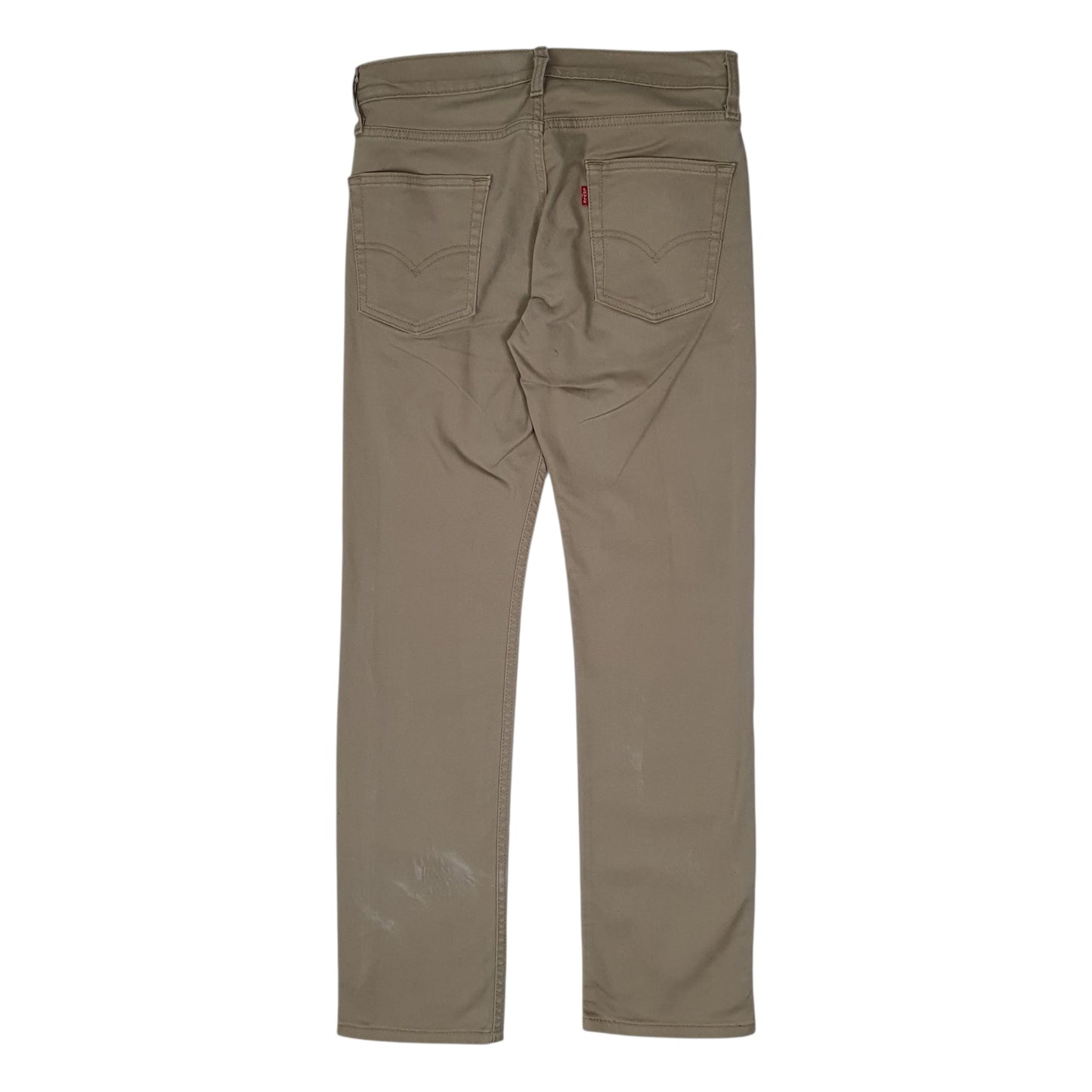Mens Beige Levis 513 Straight  Trousers