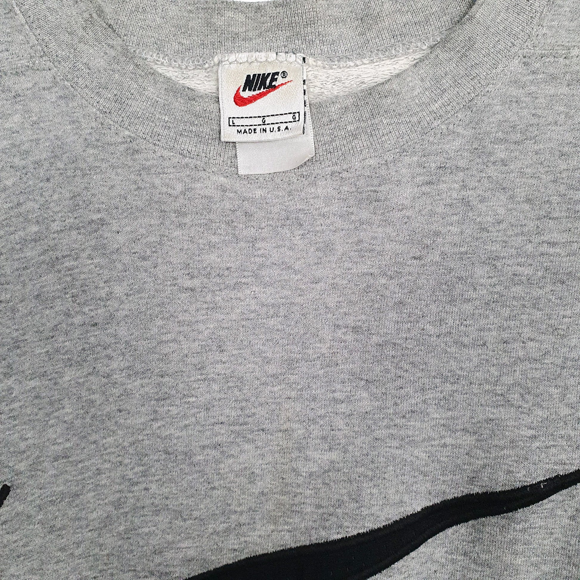 Mens Grey Nike Vintage 90s Made In USA Crewneck Jumper