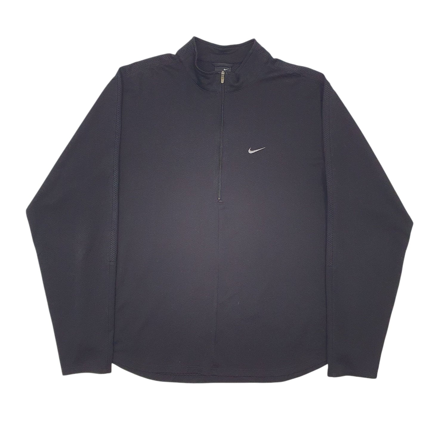 Womens Black Nike Dri-Fit Active Wear Quarter Zip Jumper
