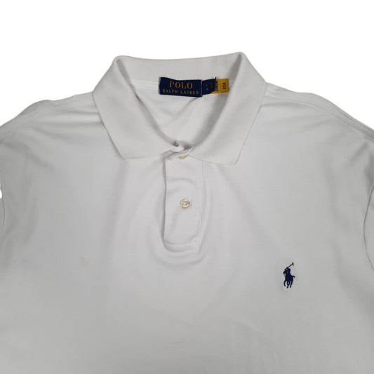 Mens White Polo Ralph Lauren  Full Zip Polo Shirt