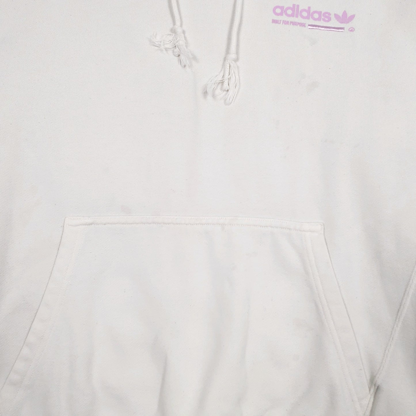 Mens White Adidas  Hoodie Jumper