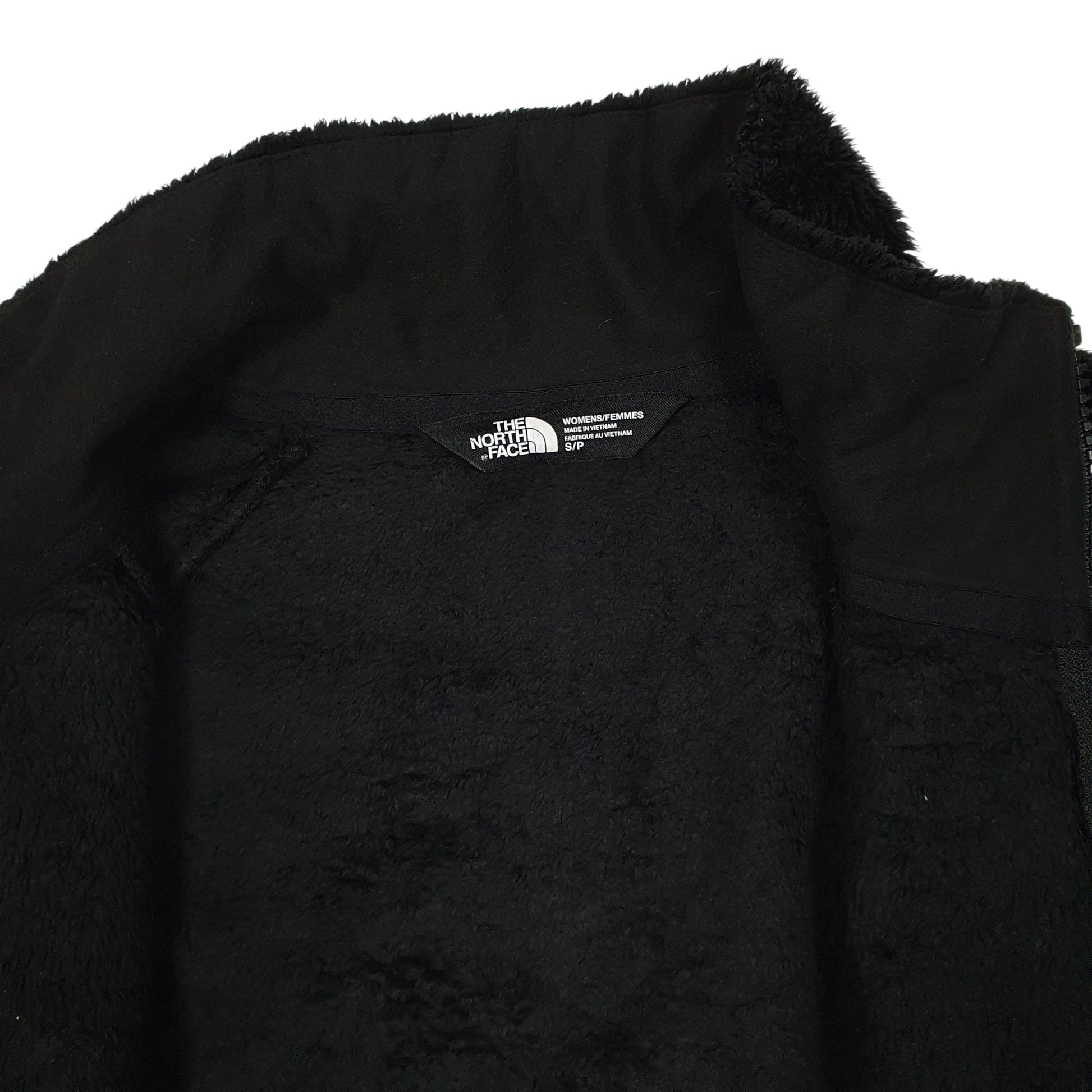 Womens Black The North Face Fluffy Full Zip Jumper