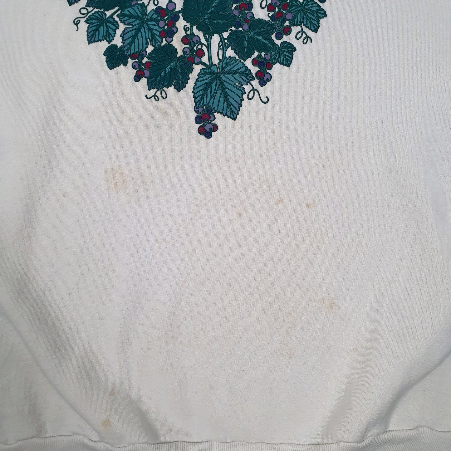 Mens Cream Whim Vintage 90s Floral Crewneck Jumper