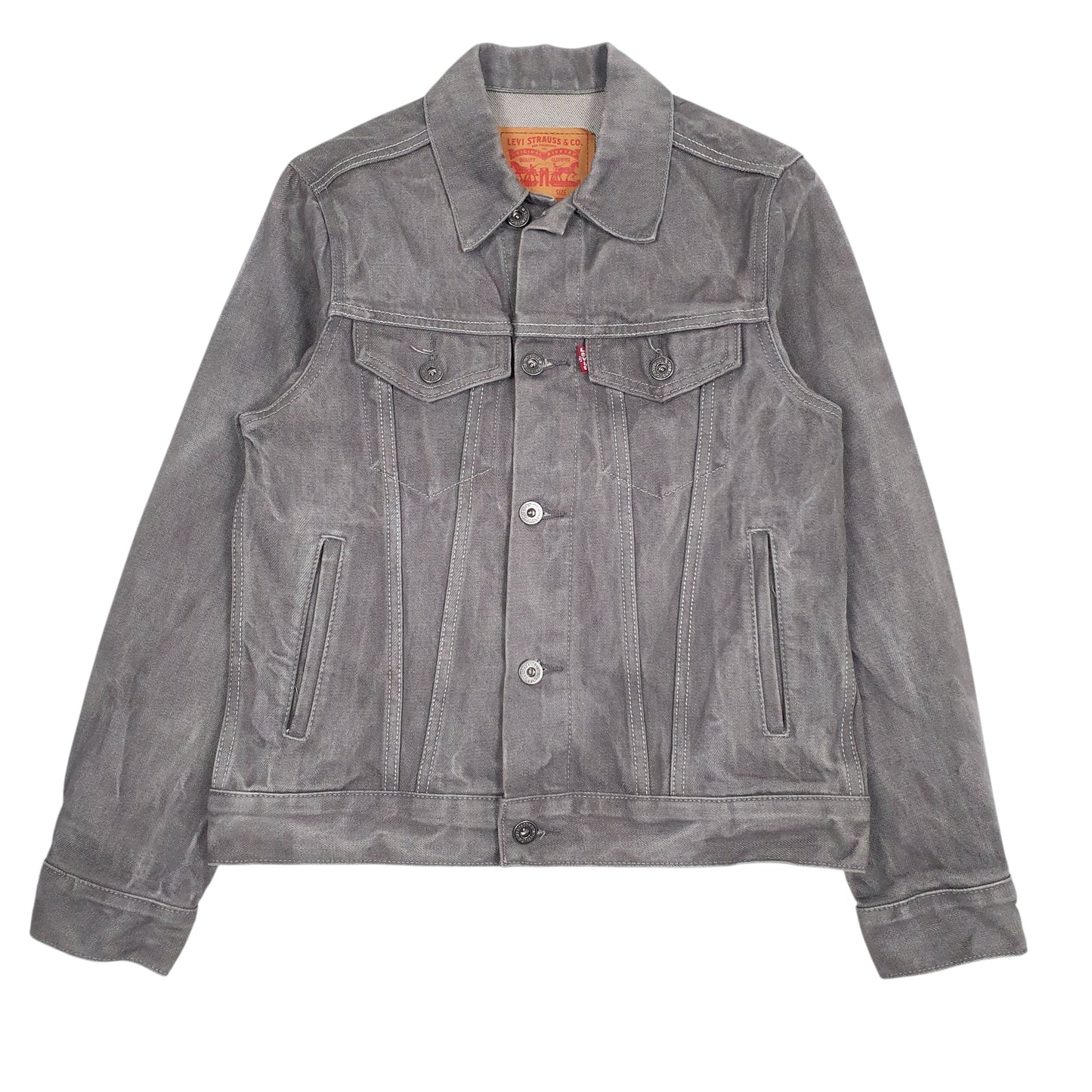 Womens Grey Levis Type 3 Trucker  Coat