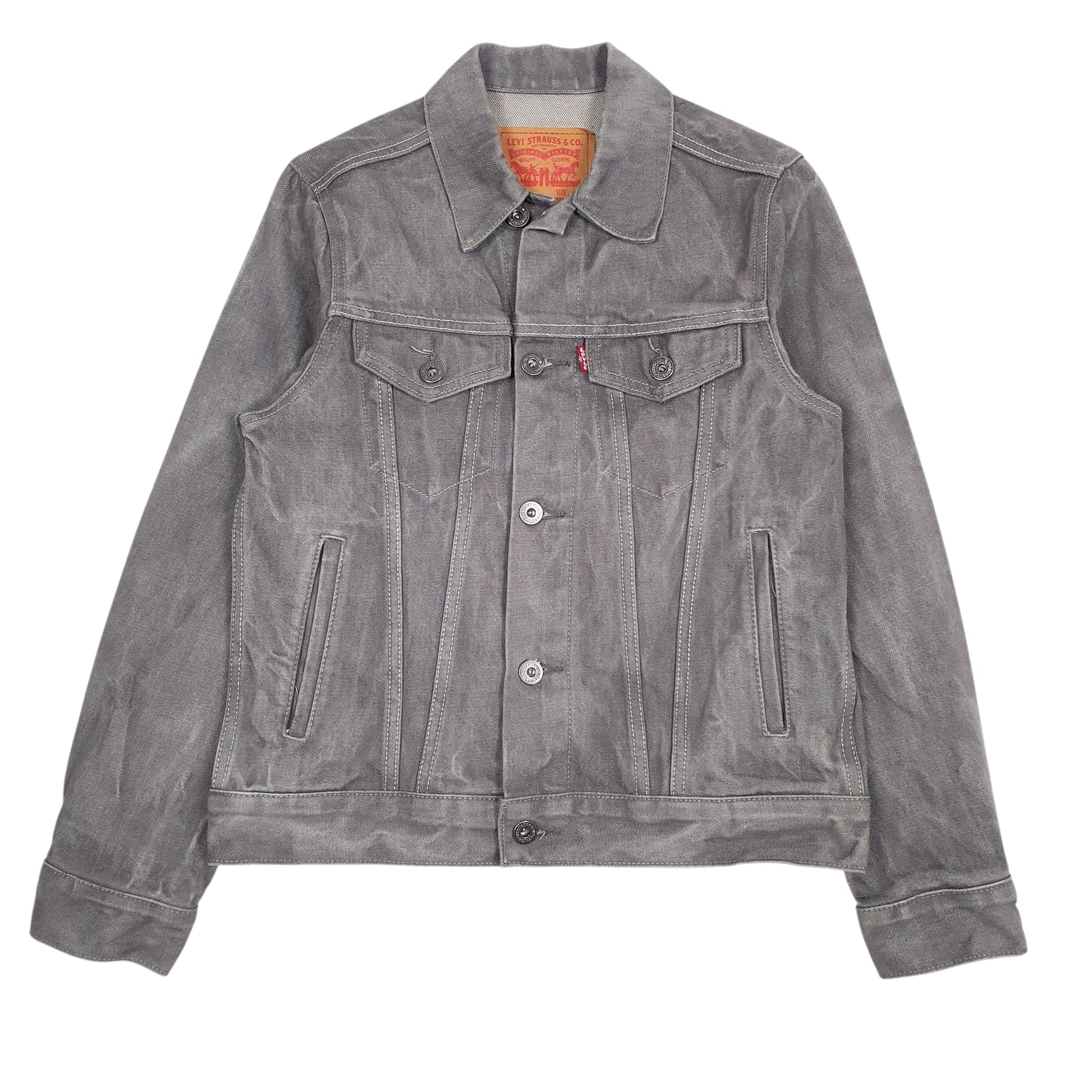 Womens Grey Levis Type 3 Trucker  Coat