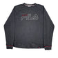 Mens Grey Fila Spellout Crewneck Jumper