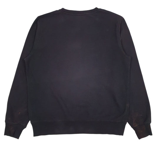 Mens Black Champion Spellout Crewneck Jumper