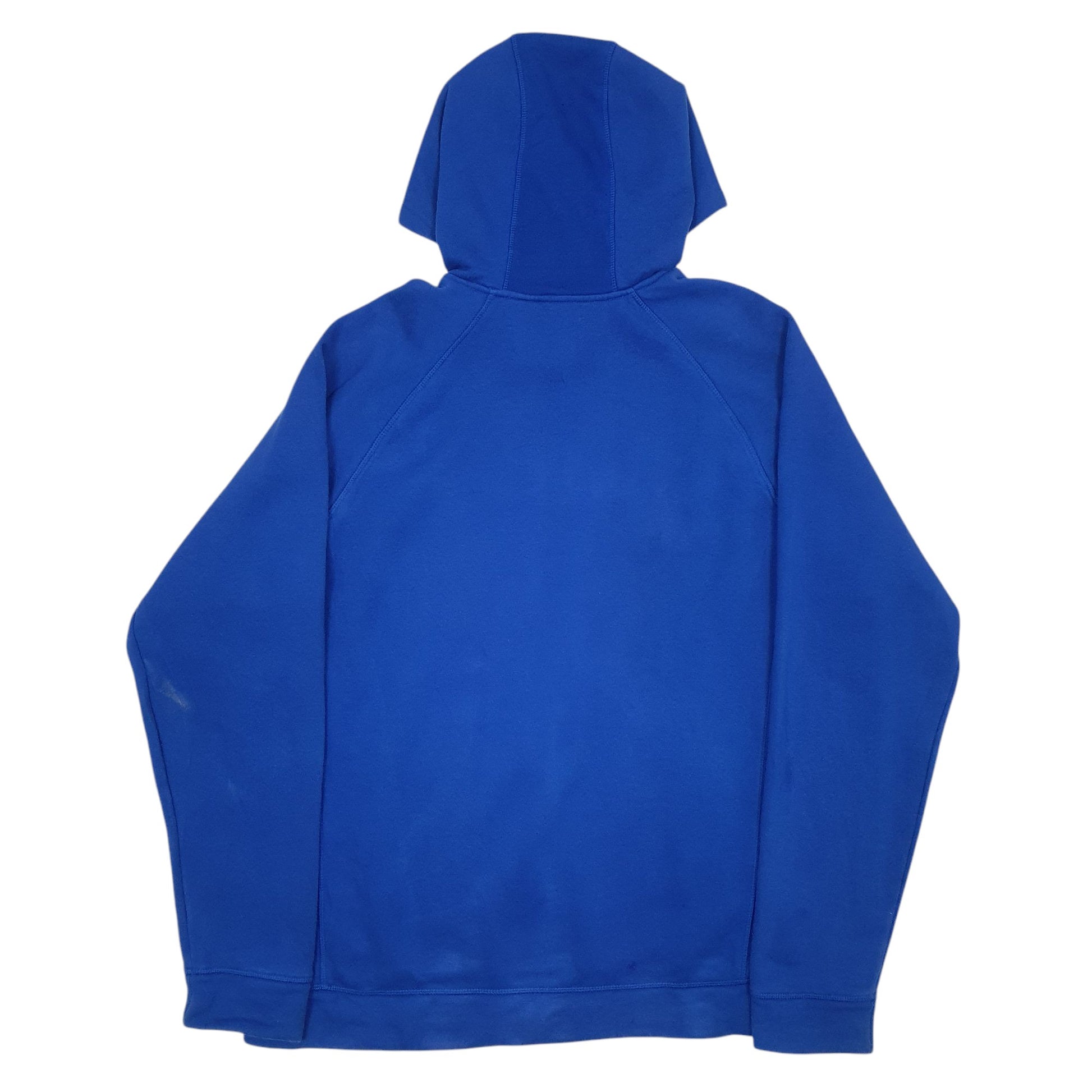 Mens Blue Adidas Spellout Hoodie Jumper