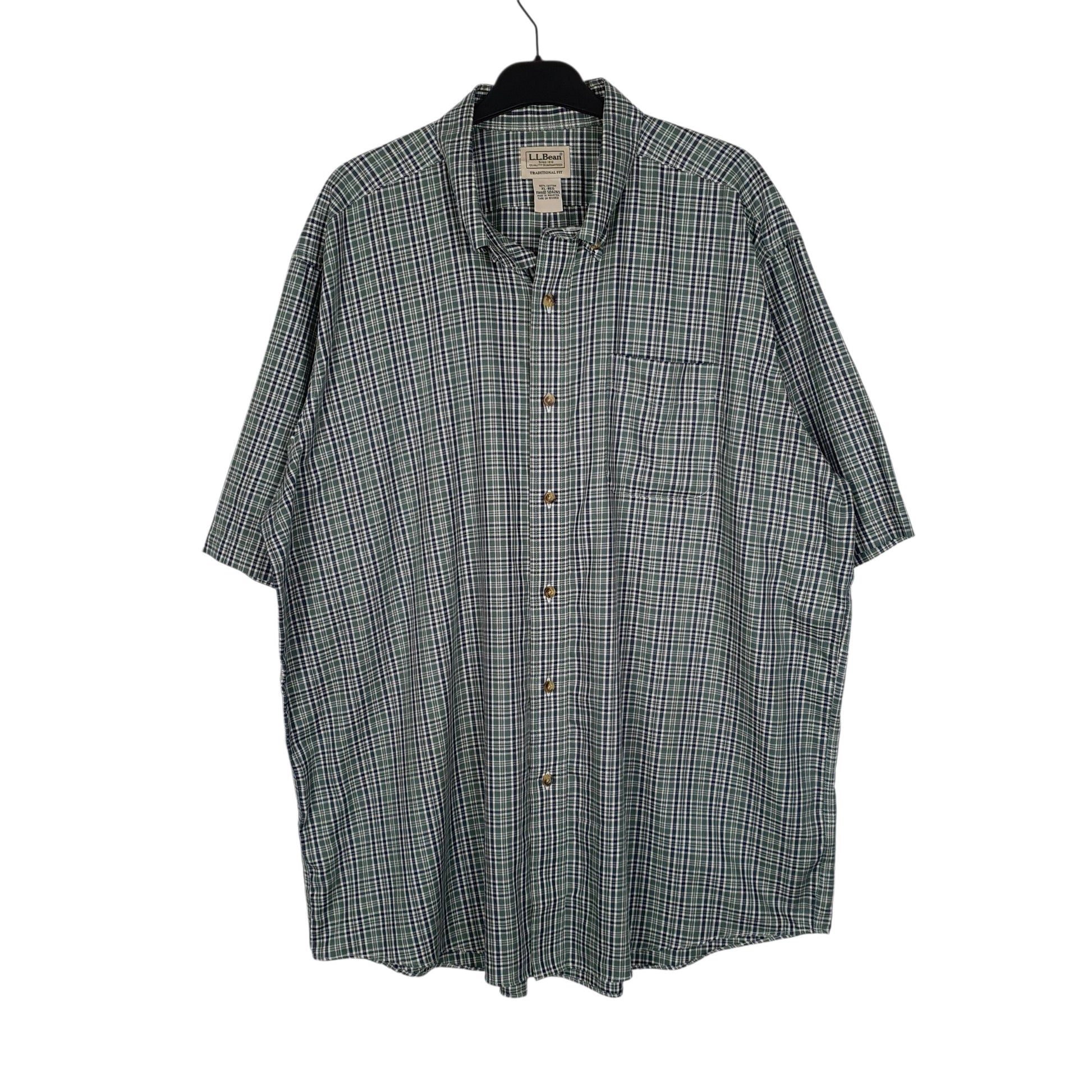 Mens Green L.L.Bean  Short Sleeve Shirt