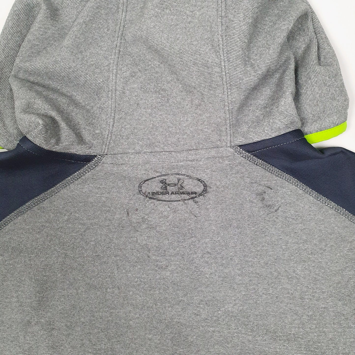 Mens Grey Under Armour Hoodie Boxing Workout Gilet Jumper