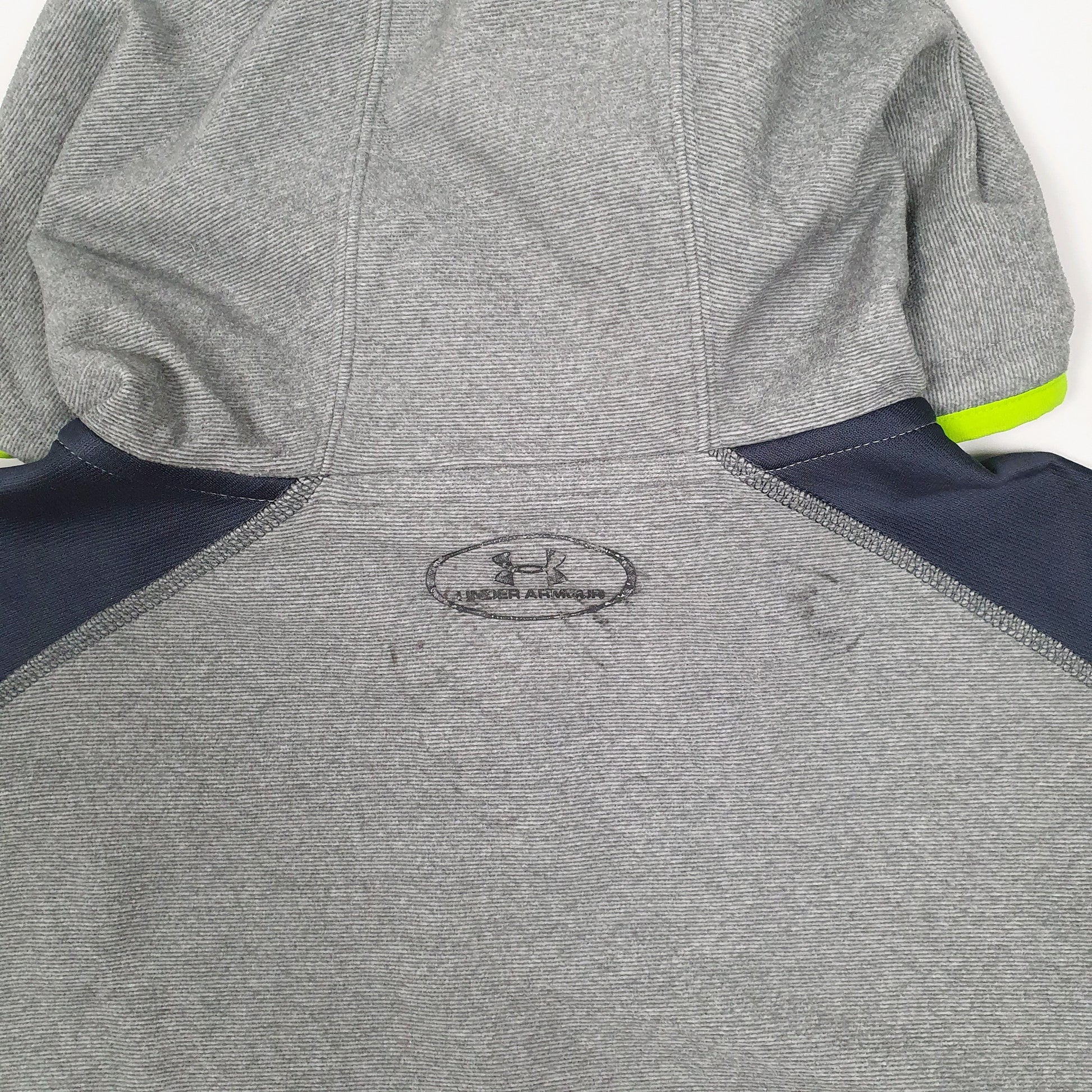 Mens Grey Under Armour Hoodie Boxing Workout Gilet Jumper