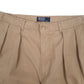 Mens Beige Polo Ralph Lauren Vintage 90s Double Pleated  Trousers