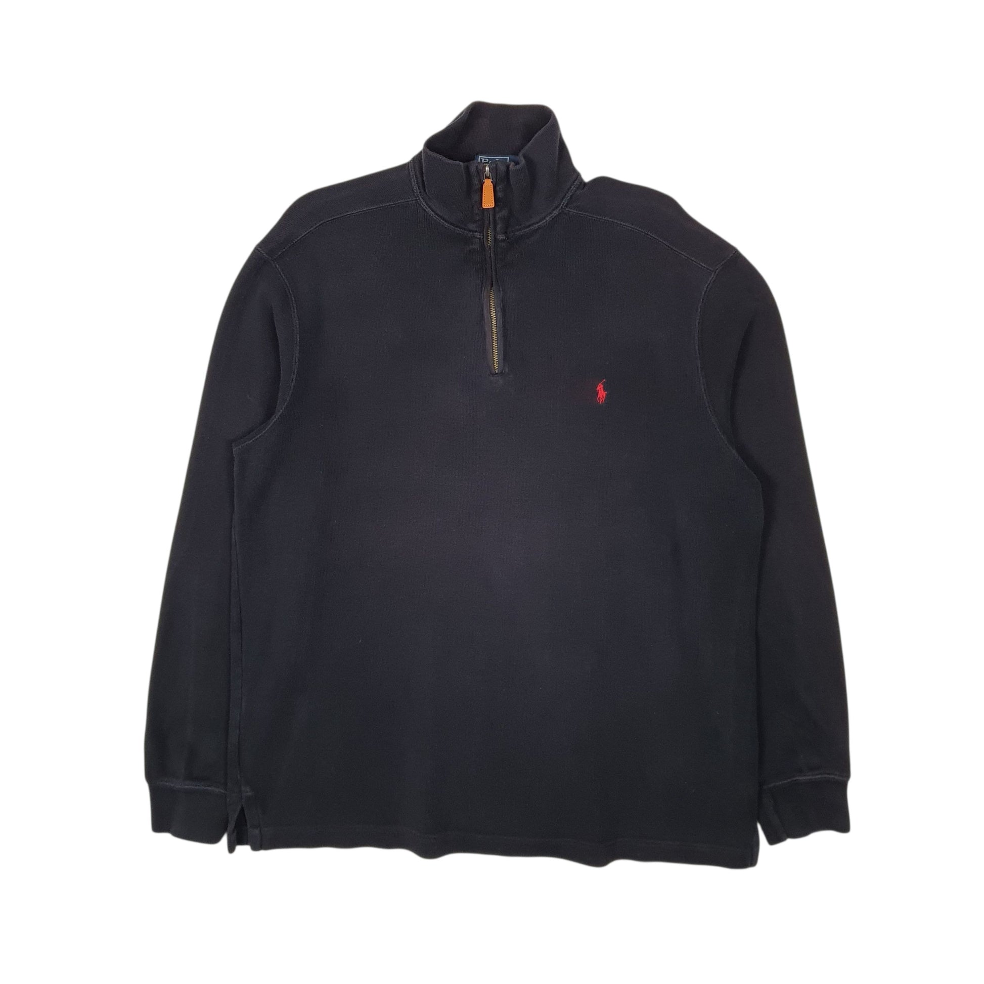Mens Black Polo Ralph Lauren  Quarter Zip Jumper