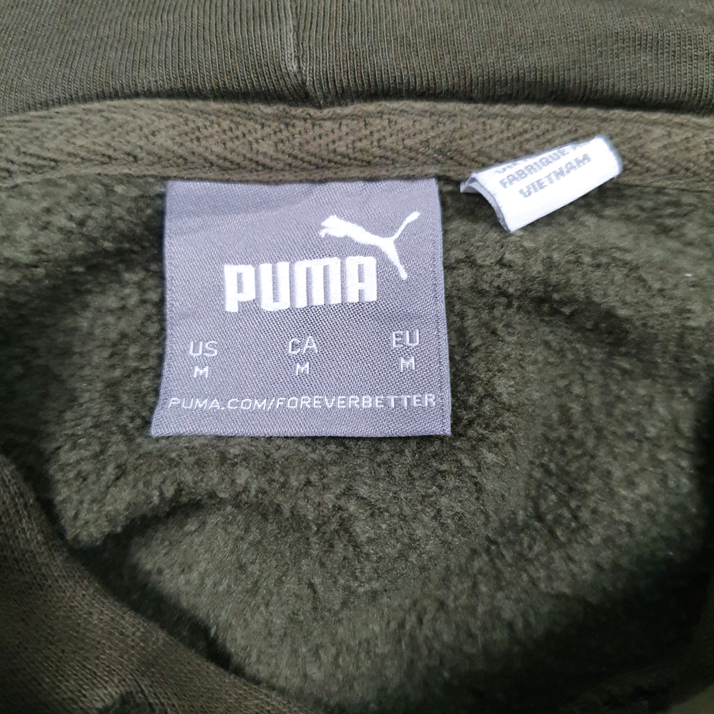 Mens Green Puma  Hoodie Jumper