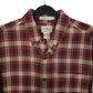 Mens Red L.L.Bean Scotch Plaid Canvas  Shirt