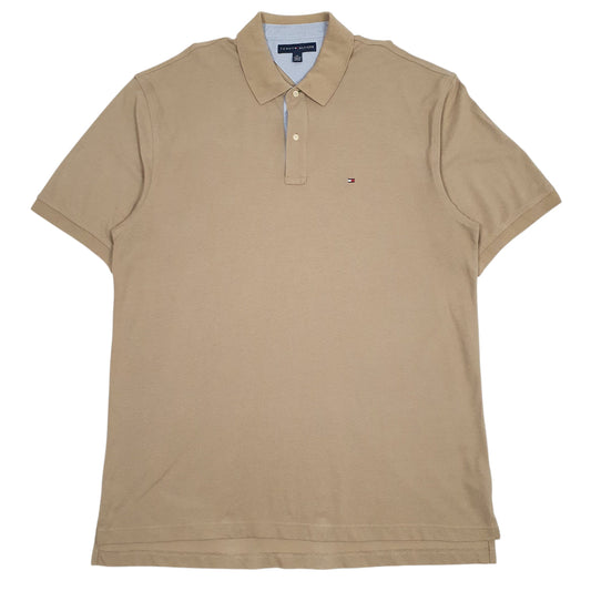 Mens Brown Tommy Hilfiger  Short Sleeve Polo Shirt