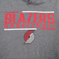 Mens Grey NBA Blazers Basketball Hoodie Jumper