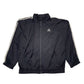Mens Black Adidas Vintage 90s Concealed Hood  Coat