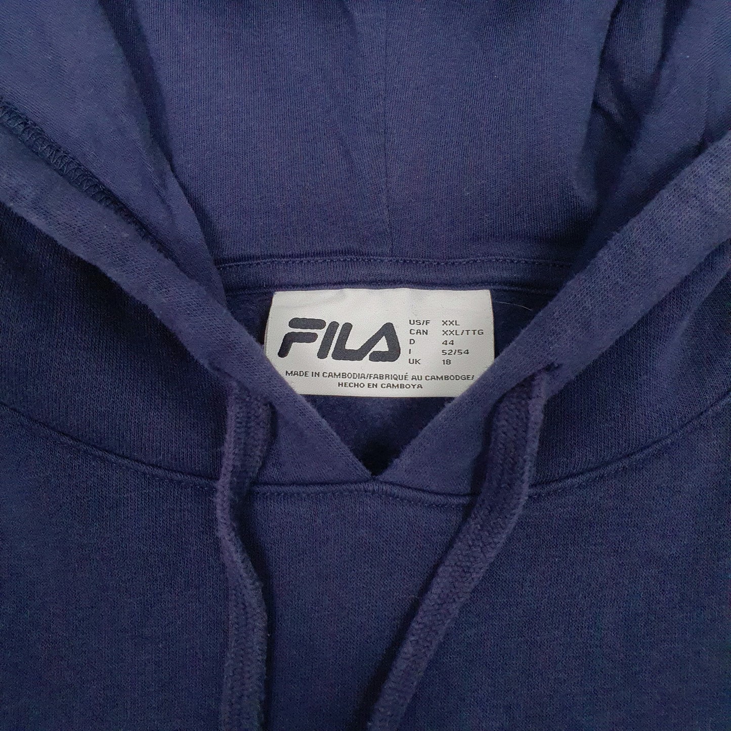 Mens Navy Fila  Hoodie Jumper