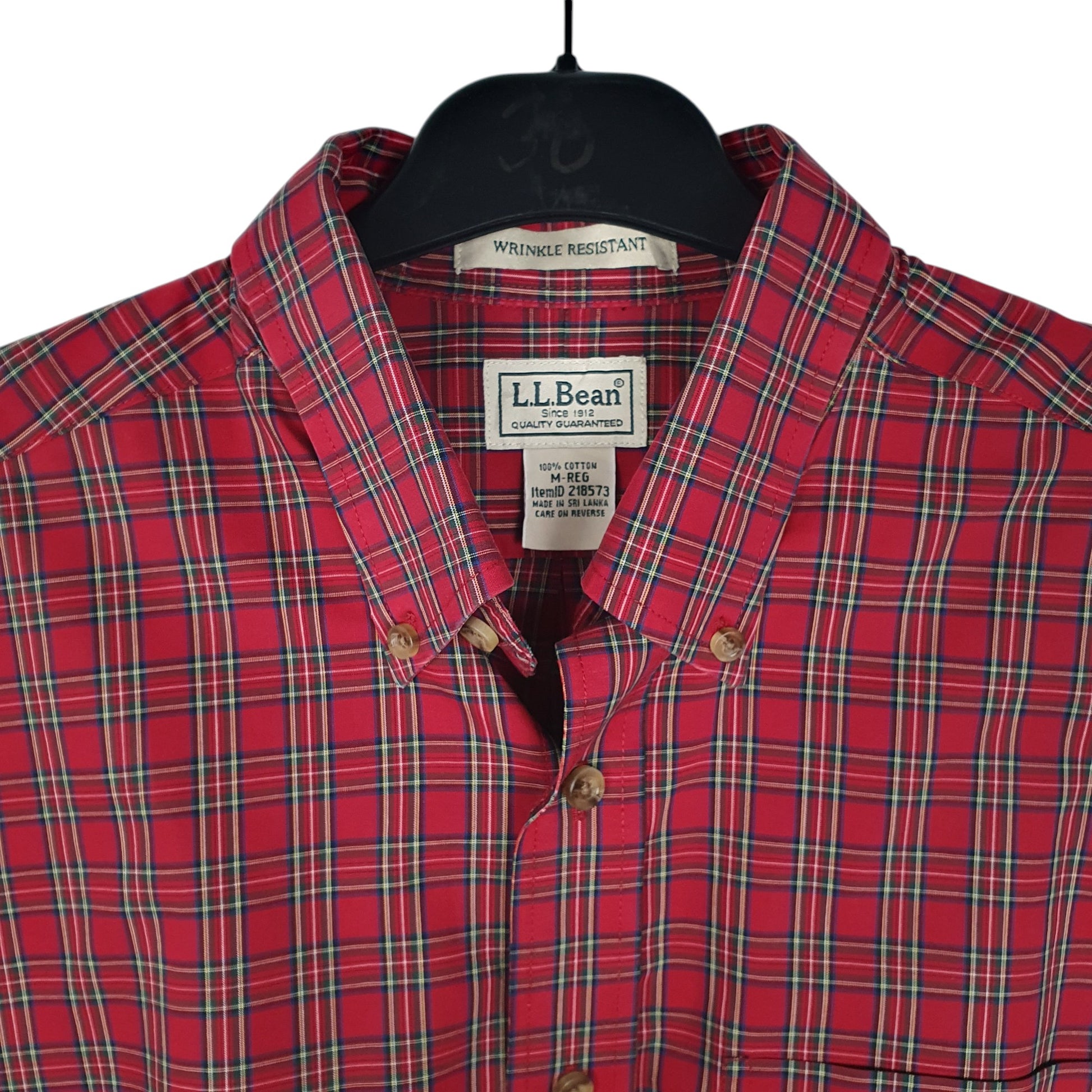 Mens Red L.L.Bean   Shirt
