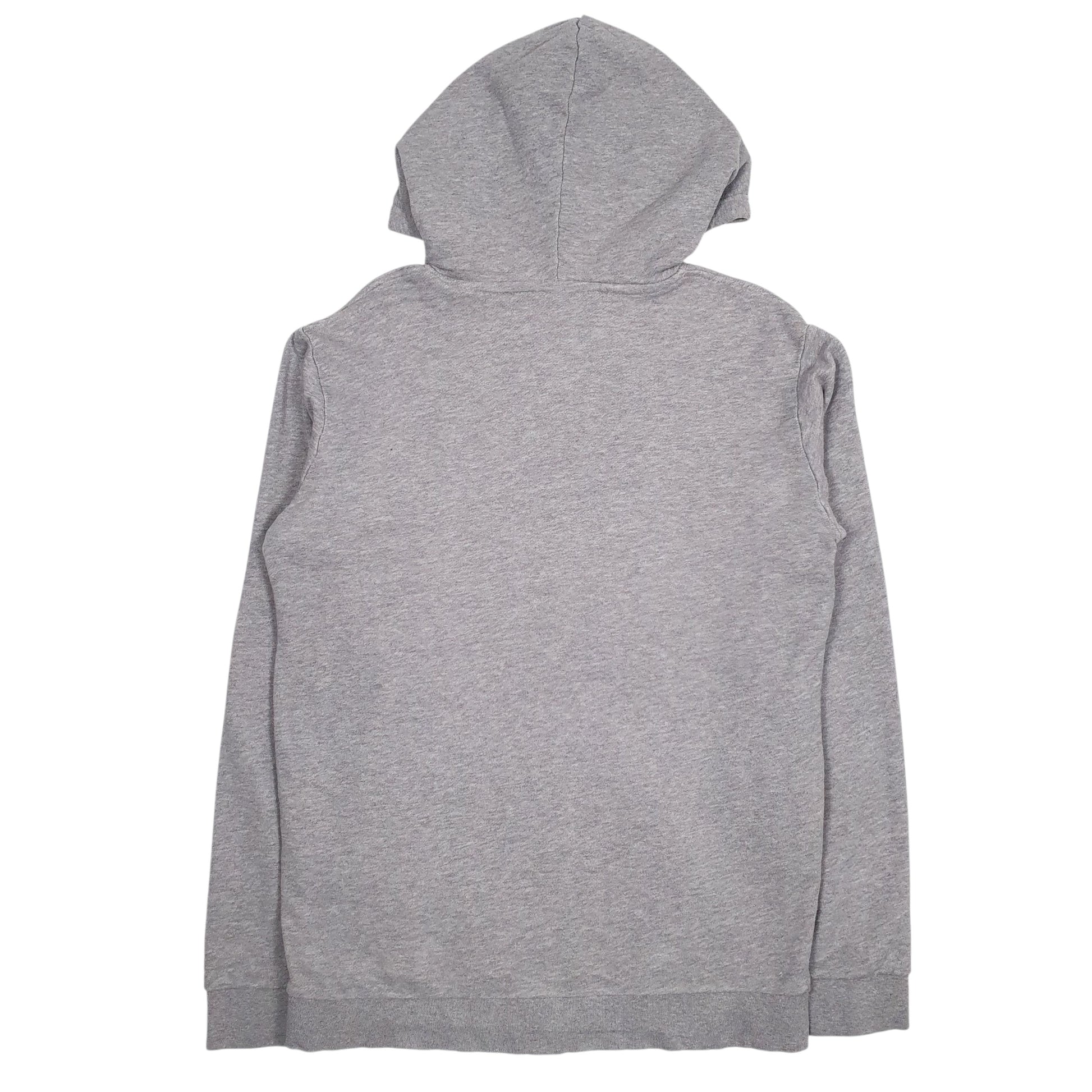 Mens Grey Adidas Spellout Hoodie Jumper