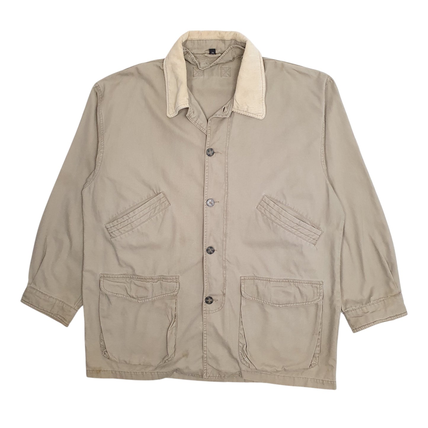 Mens Beige North Bay Apparel Vintage 00s Field Hunting  Coat