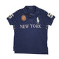 Mens Navy Polo Ralph Lauren New York Short Sleeve Polo Shirt