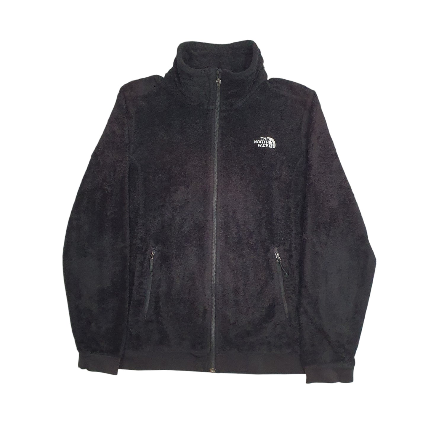 Womens Black The North Face Fluffy Full Zip Jumper