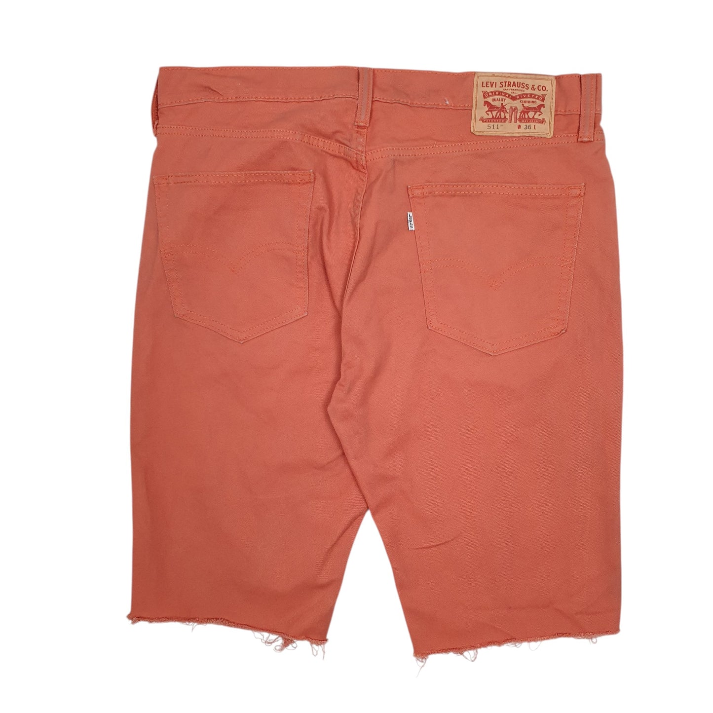 Mens Orange Levis   Shorts