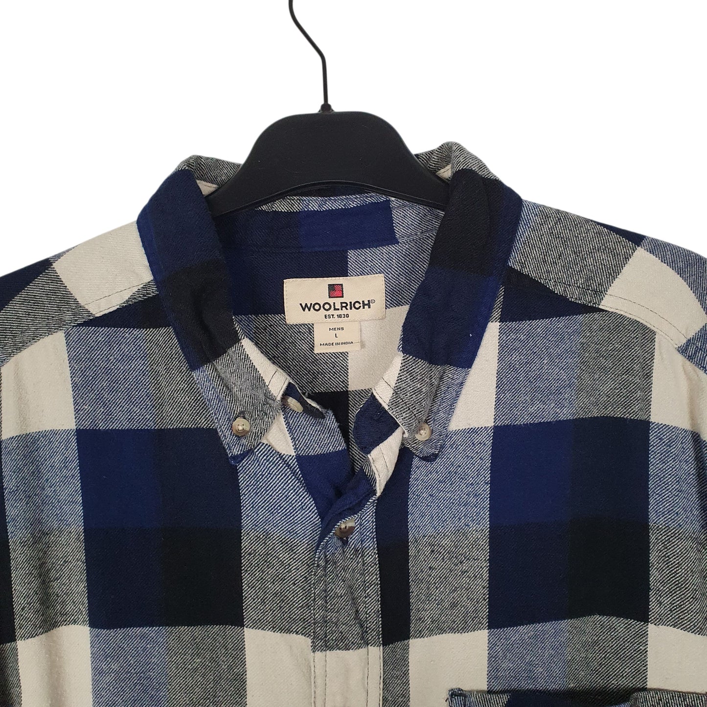 Mens Blue Woolrich Thick Flannel  Shirt