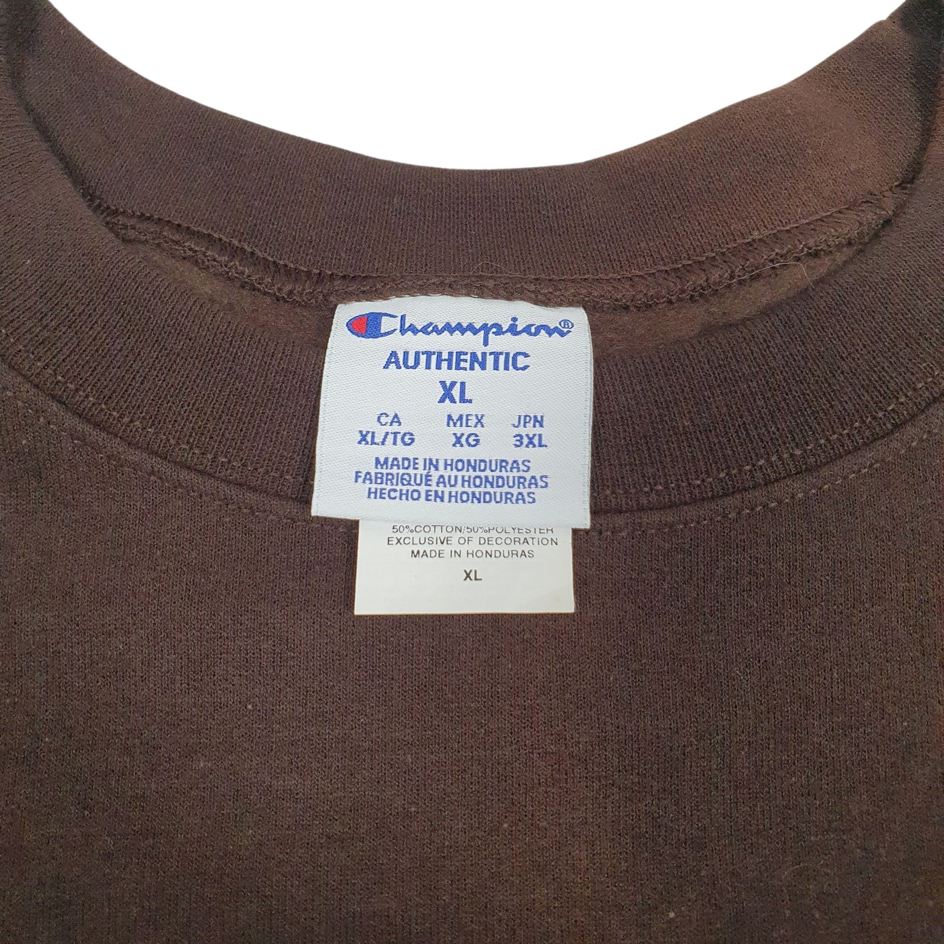 Mens Brown Champion  Crewneck Jumper