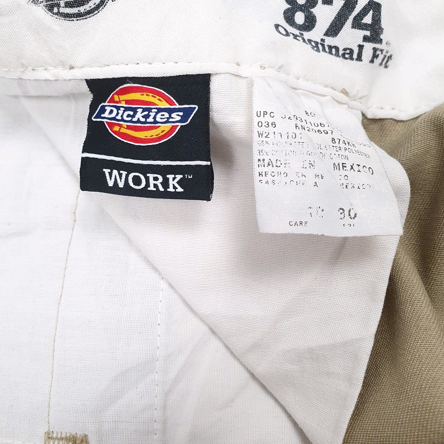 Mens Beige Dickies 874 Workwear  Trousers