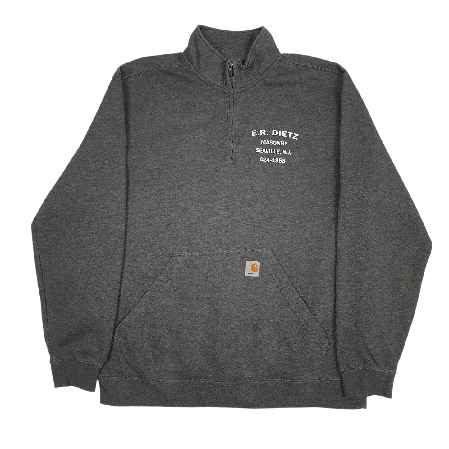 Mens Grey Carhartt  Quarter Zip Jumper