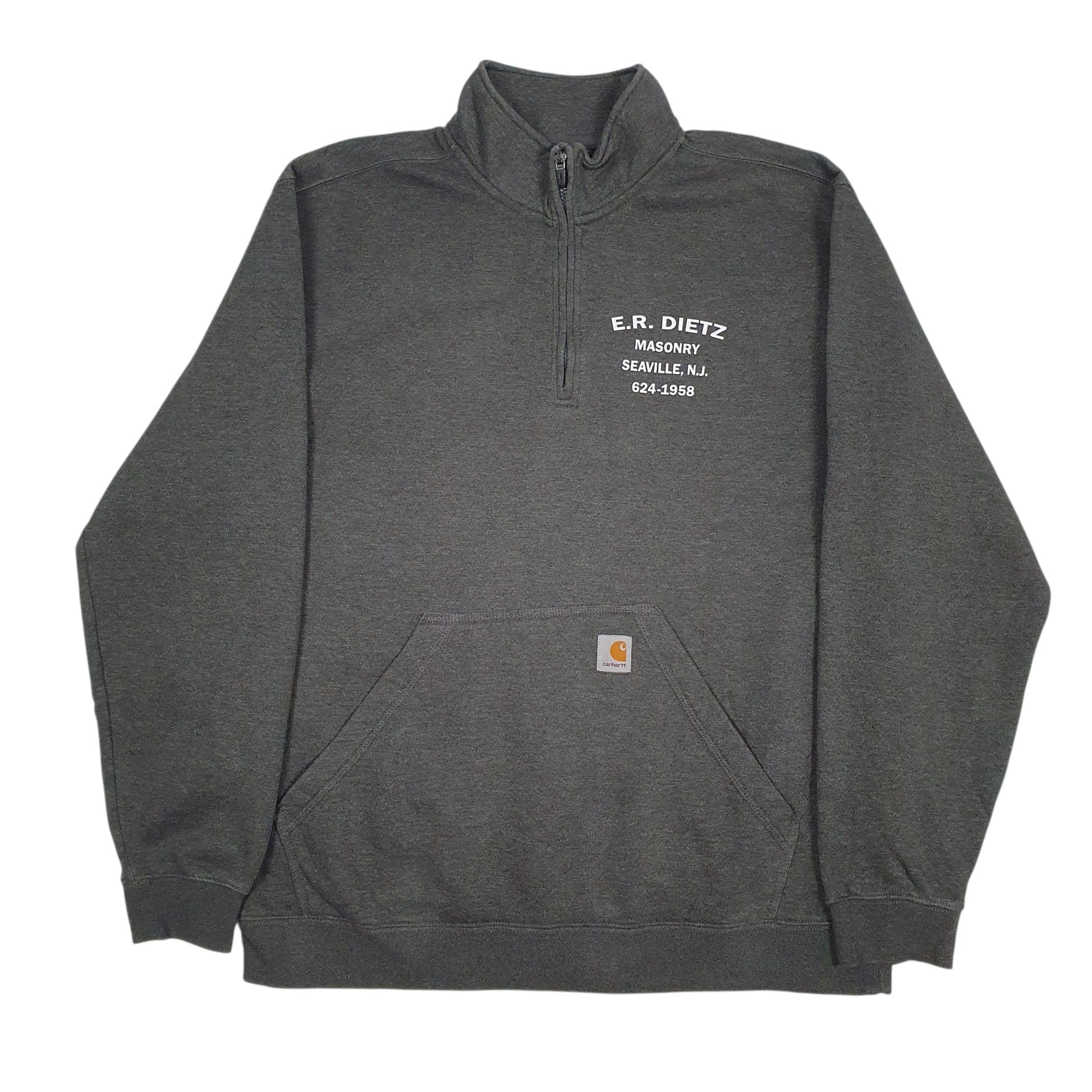 Mens Grey Carhartt  Quarter Zip Jumper