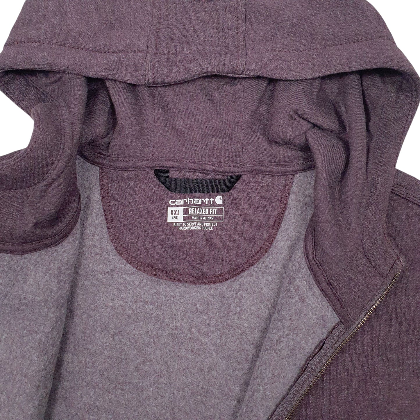 Womens Burgundy Carhartt  Full Zip Jumper