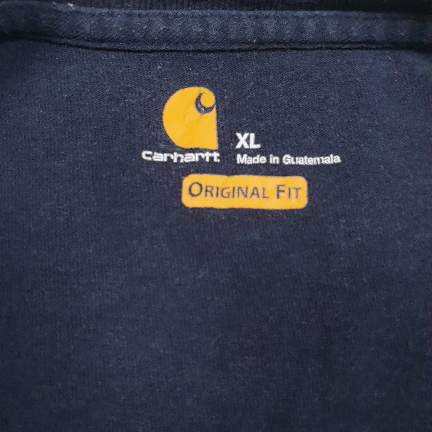 Mens Navy Carhartt Henley  T Shirt