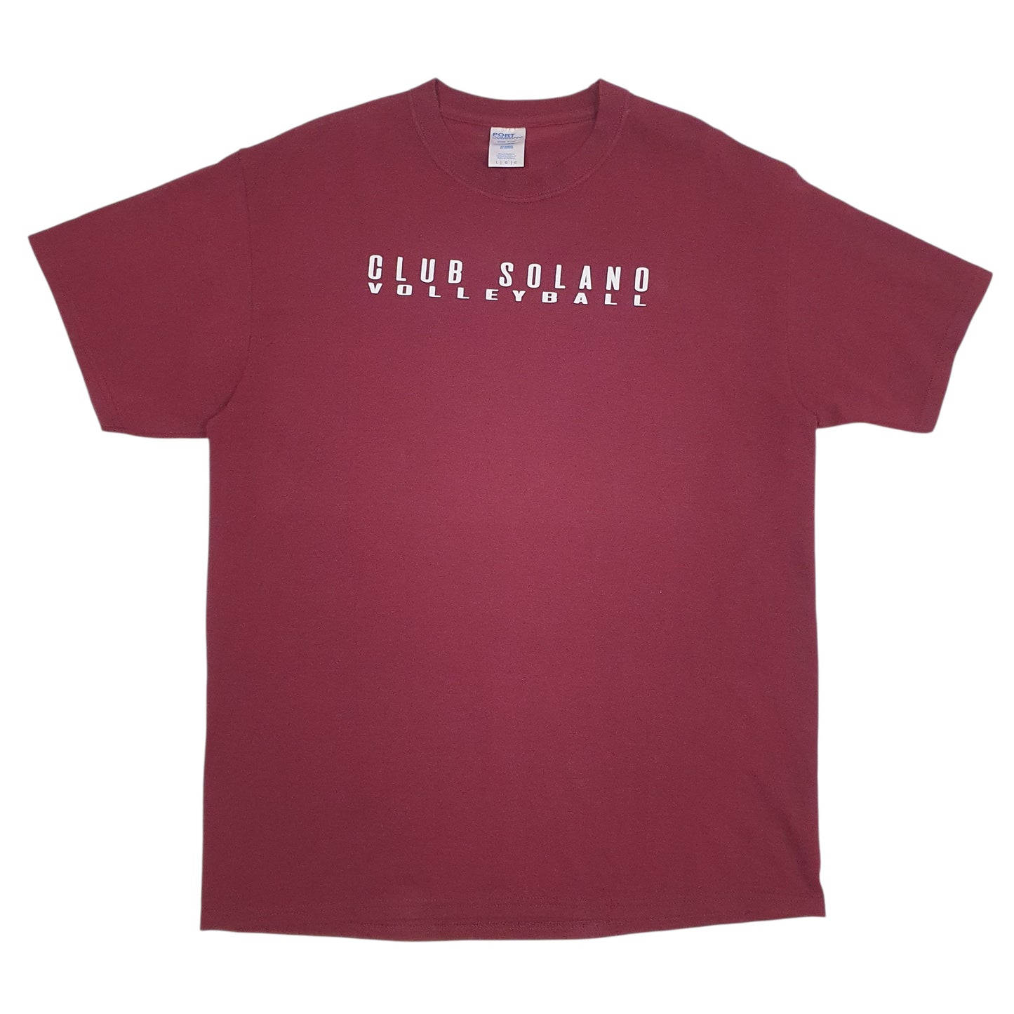 Mens Burgundy Port & Company  Short Sleeve T Shirt