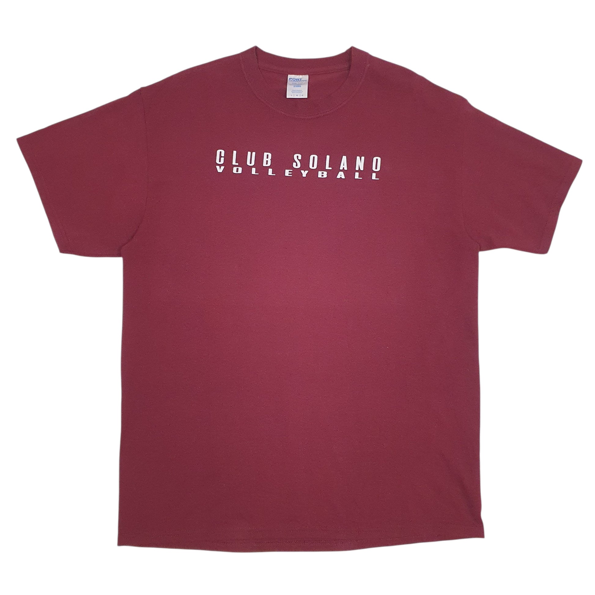 Mens Burgundy Port & Company  Short Sleeve T Shirt
