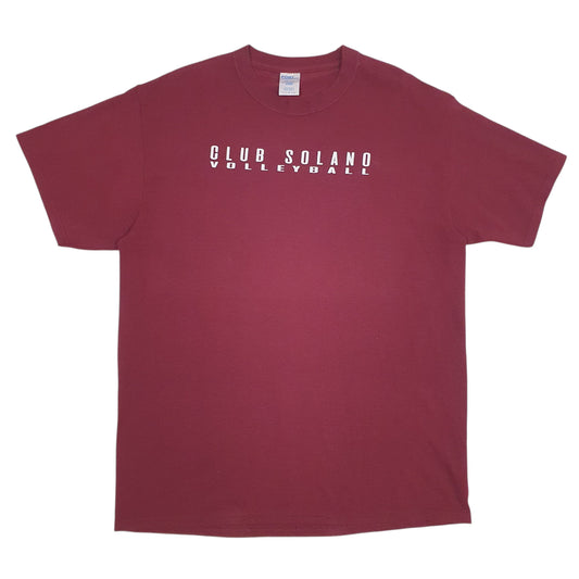 Mens Burgundy Port & Company  Short Sleeve T Shirt