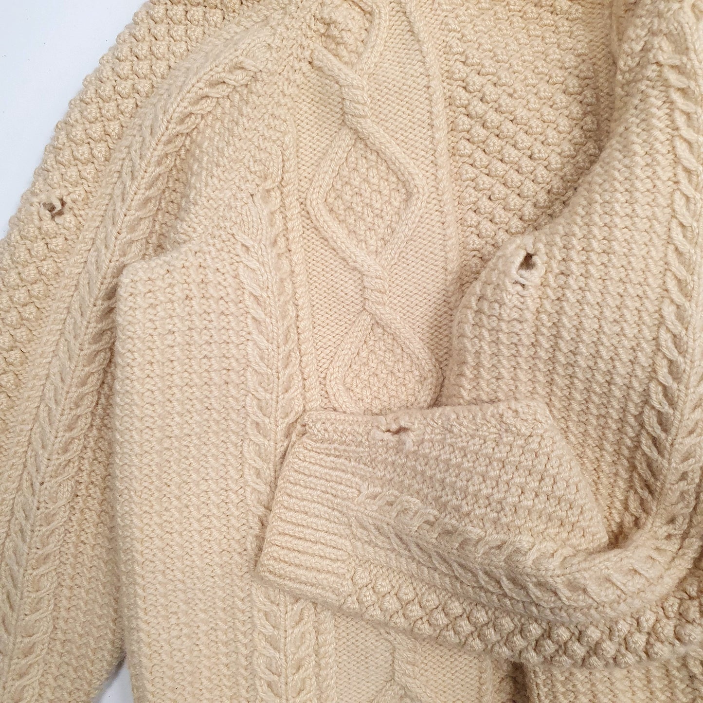 Womens Yellow Unbranded Chunky Knit Cardigan Jumper