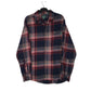 Mens Navy Woolrich Thick Flannel Long Sleeve Shirt