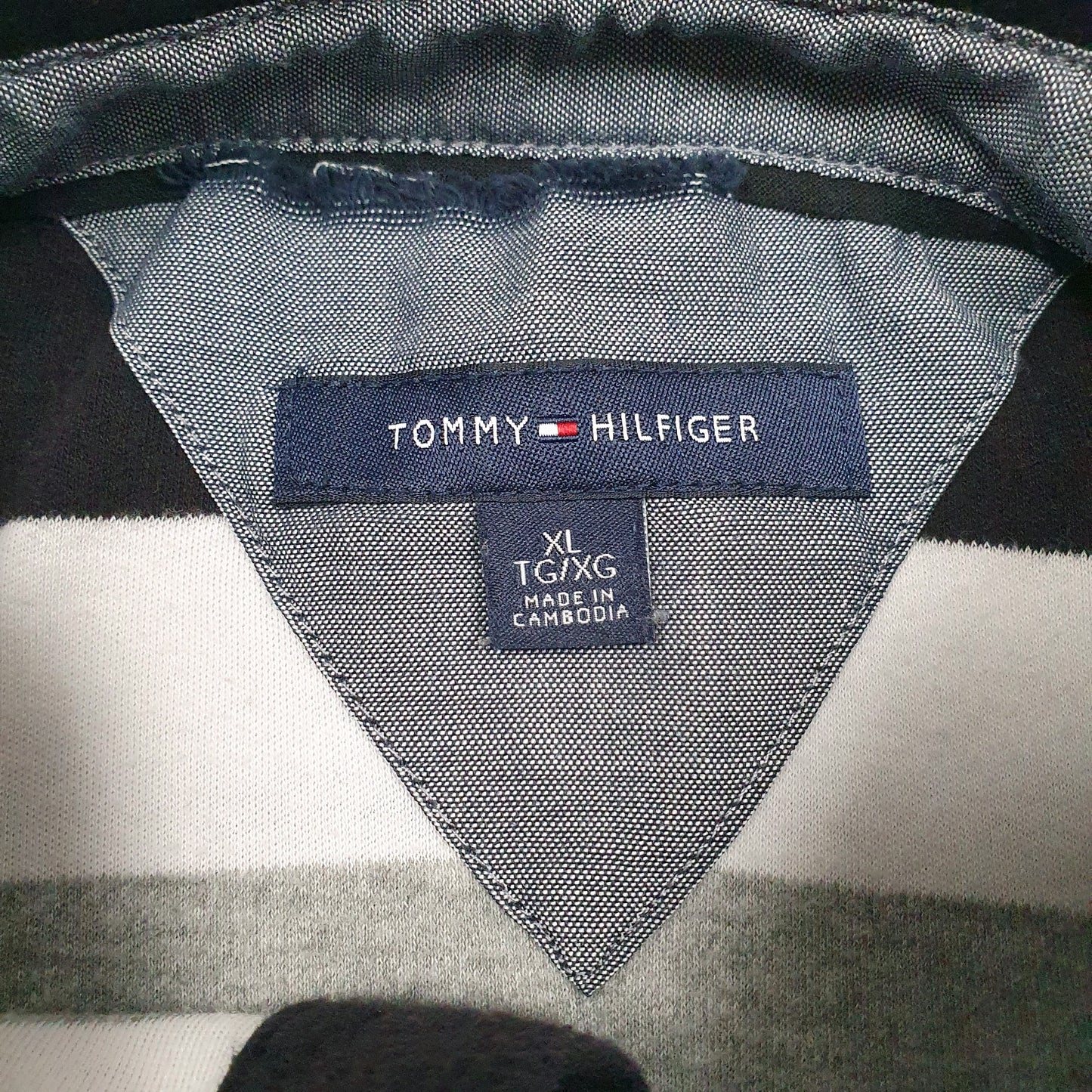 Mens Grey Tommy Hilfiger  Crewneck Polo Shirt